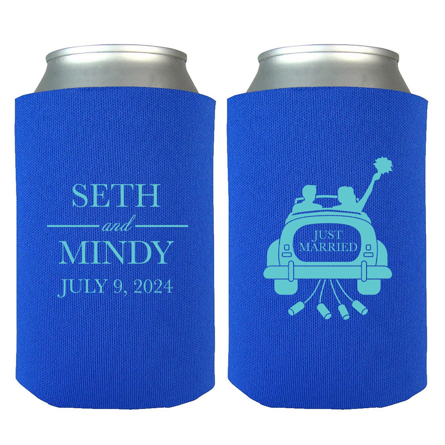 Customized Beverage Holders, Custom Couple's Names Wedding Party Gifts, Just Married, Unique Wedding Favors