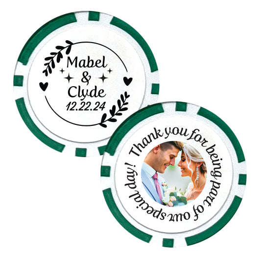 Personalized Wedding Poker Chips, 25 pcs, Custom Couple's Names Wedding Keepsakes, Creative Wedding Gifts