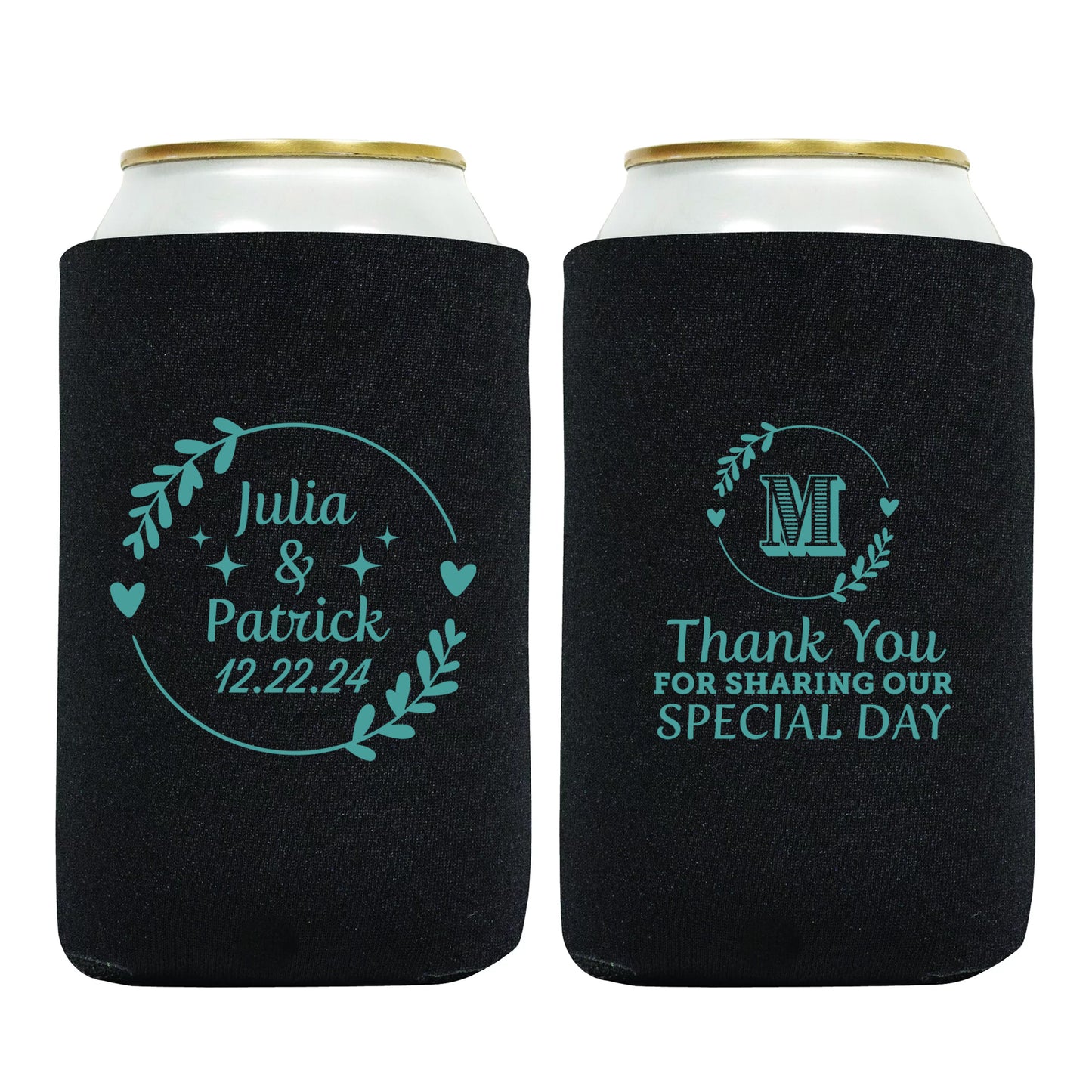 Personalized Beer Holders, Customized Couple's Names Wedding Tokens, Wedding favors and gifts