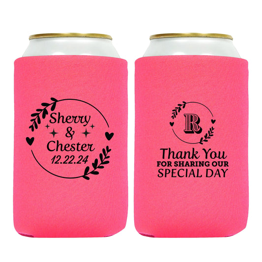 Personalized Beer Holders, Customized Couple's Names Wedding Tokens, Wedding favors and gifts