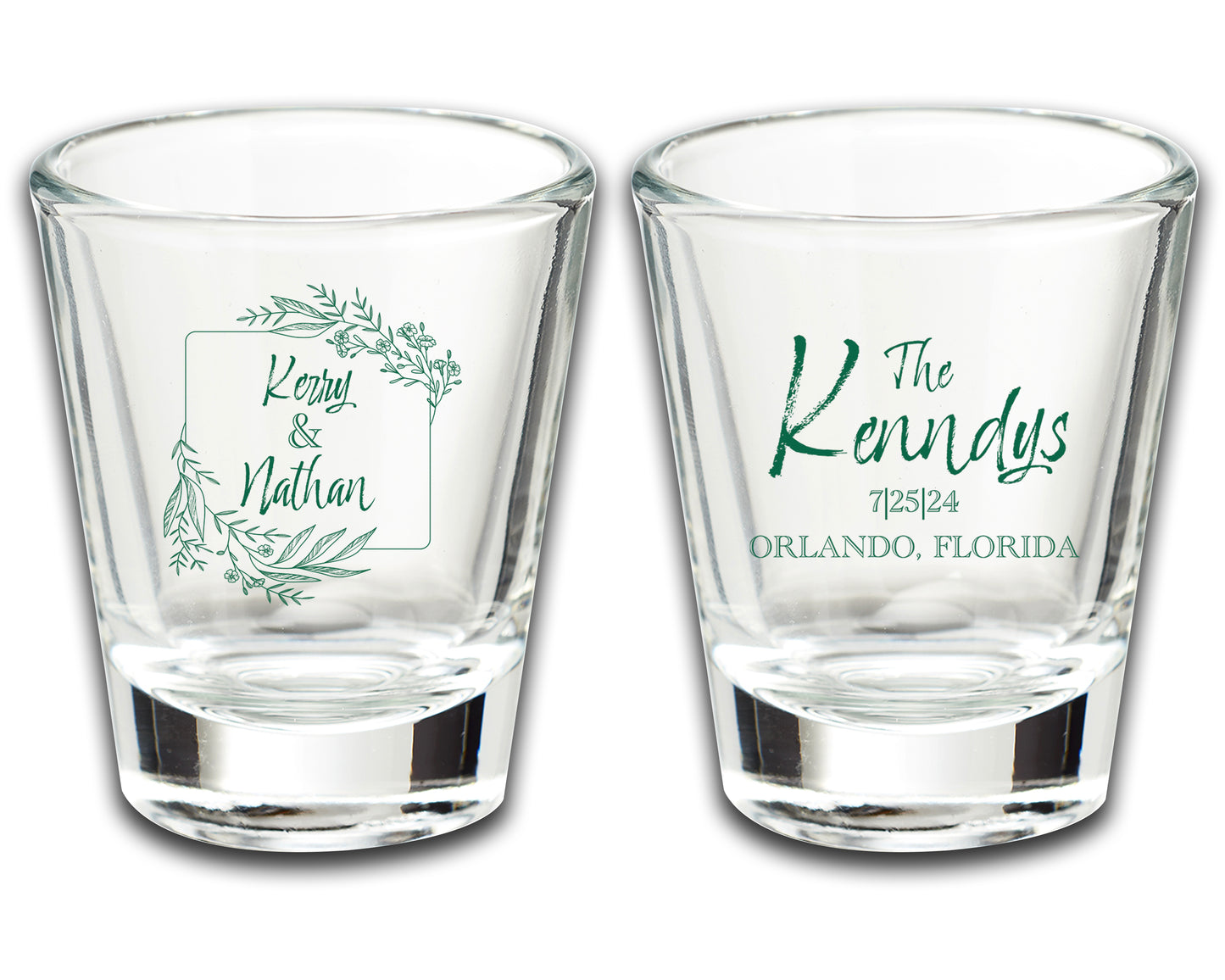 Custom Wedding Shot Glasses Gifts, Custom Wedding Favors With Family Name, Destination Wedding