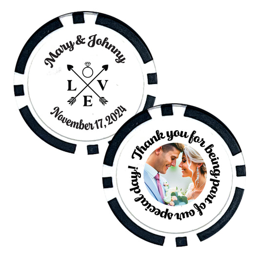 Personalized Wedding Poker Chips, 25 pcs, Custom Couple's Names Wedding Keepsakes, Creative Wedding Gifts