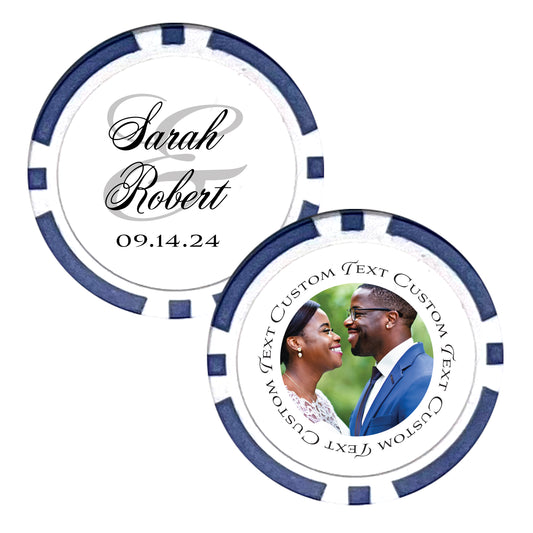 Wedding Favor Poker Chips, 25 pc Custom Husband and Wife Favors, Wedding Token of Appreciation, Personalized Couple's Names Wedding Souvenirs