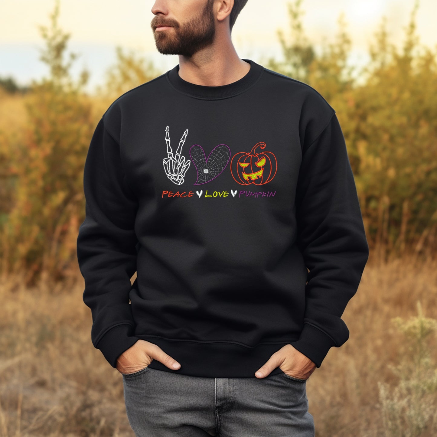 Halloween Sweater, Embroidered Sweatshirt, Funny Halloween Sweaters, Spooky Season, Pumpkin Crewnecks, Fall Sweatshirts,Oversized Sweatshirt