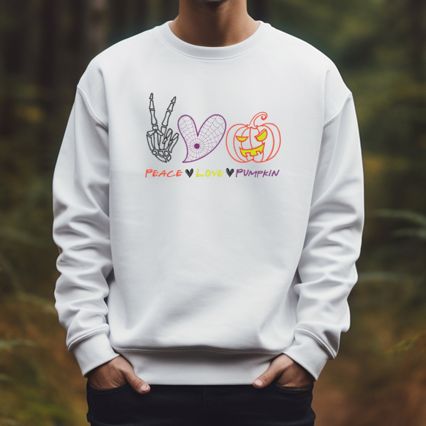 Halloween Sweater, Embroidered Sweatshirt, Funny Halloween Sweaters, Spooky Season, Pumpkin Crewnecks, Fall Sweatshirts,Oversized Sweatshirt