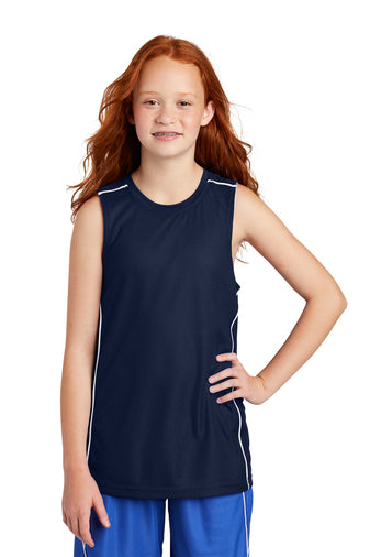 Sport-Tek Youth PosiCharge Mesh Reversible Sleeveless Tee