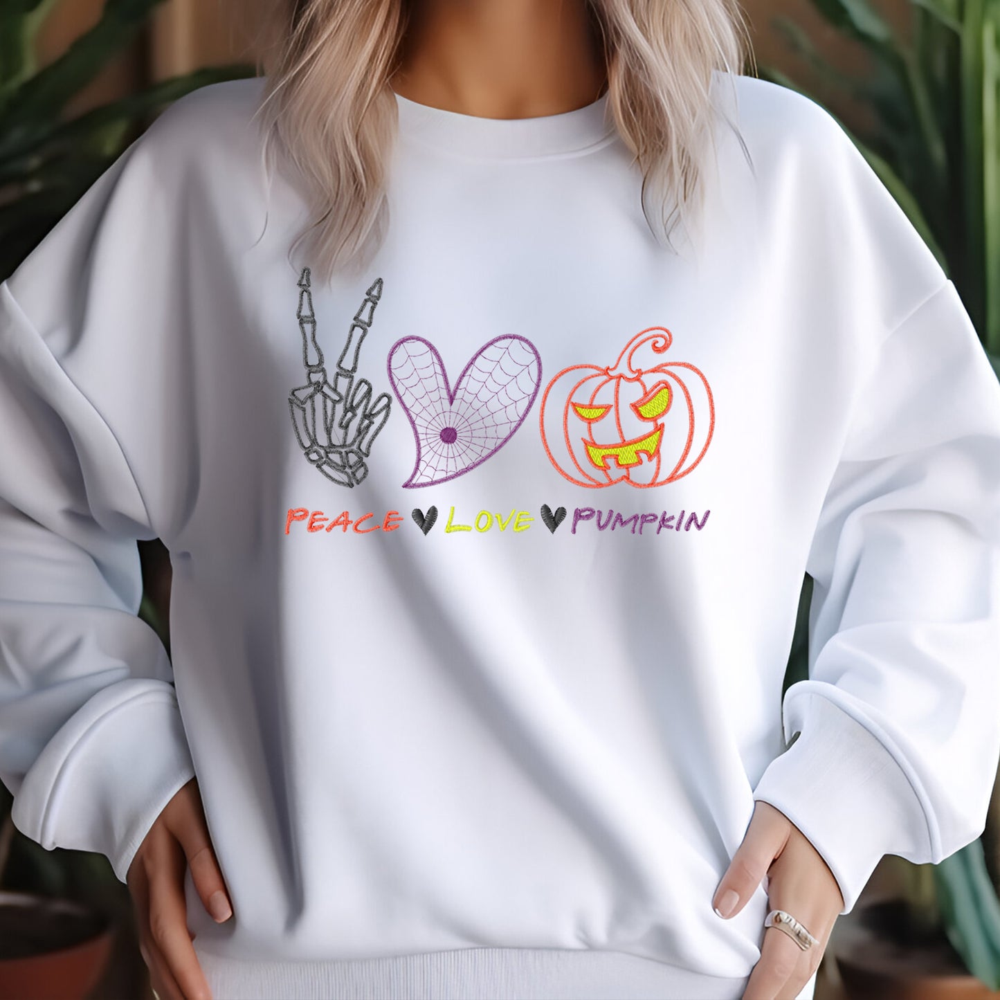 Halloween Sweater, Embroidered Sweatshirt, Funny Halloween Sweaters, Spooky Season, Pumpkin Crewnecks, Fall Sweatshirts,Oversized Sweatshirt