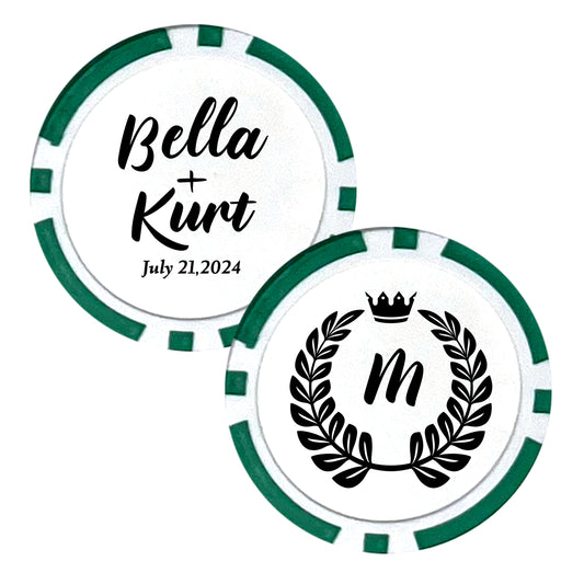 Wedding Favor Poker Chips, 25 pcs, Custom Husband and Wife Favors, Wedding Token of Appreciation, Personalized Couple's Names Wedding Souvenirs, Monogram