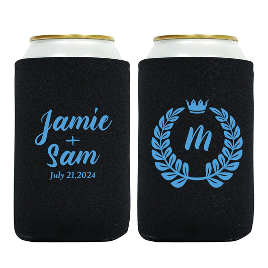 Personalized Beverage Insulators, Personalized Wedding Gifts with Couple's Names, Affordable Wedding Favors