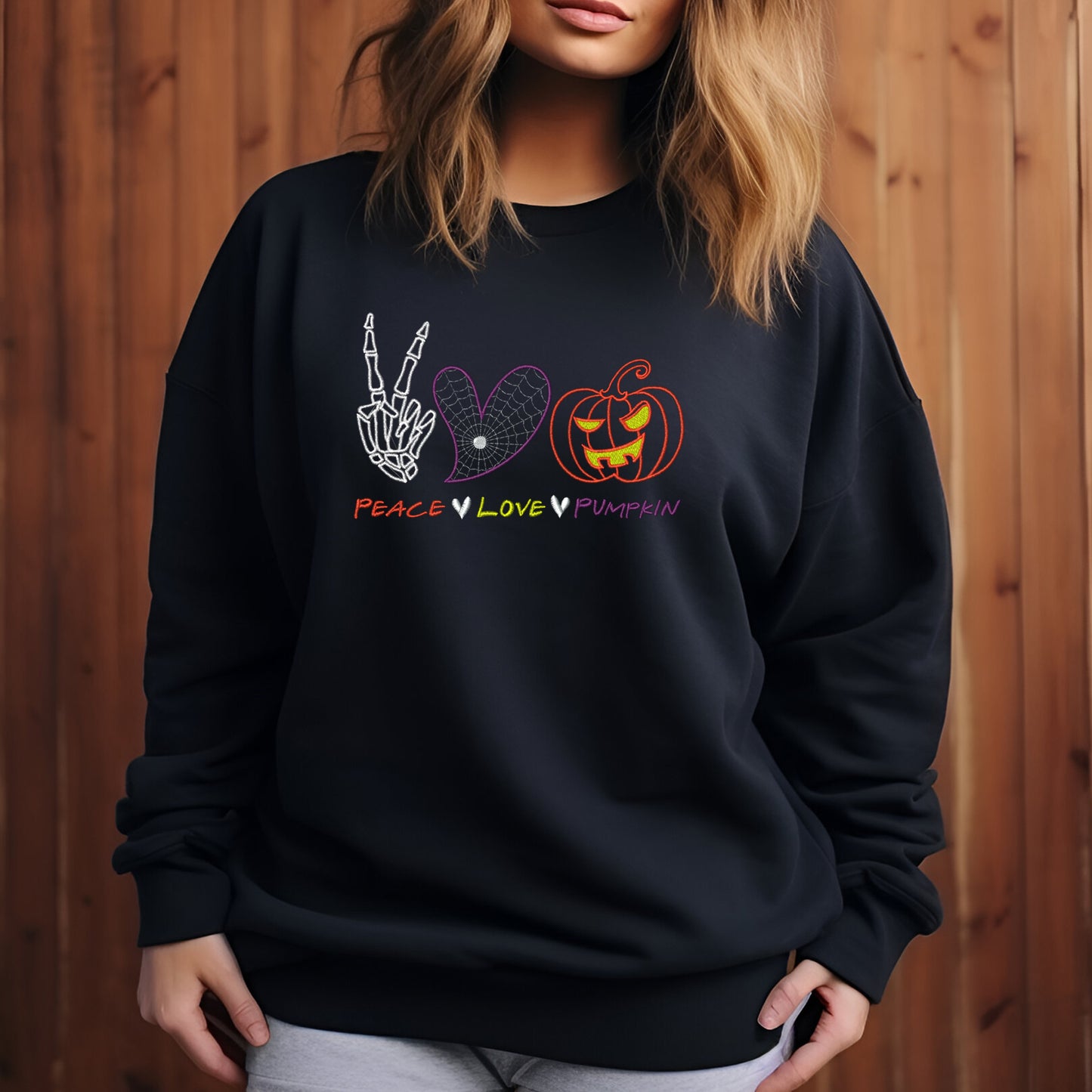 Halloween Sweater, Embroidered Sweatshirt, Funny Halloween Sweaters, Spooky Season, Pumpkin Crewnecks, Fall Sweatshirts,Oversized Sweatshirt