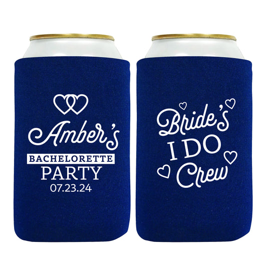 Bachelorette Party Favors Koozies, Bride's I Do Crew, Bridal Party Favors