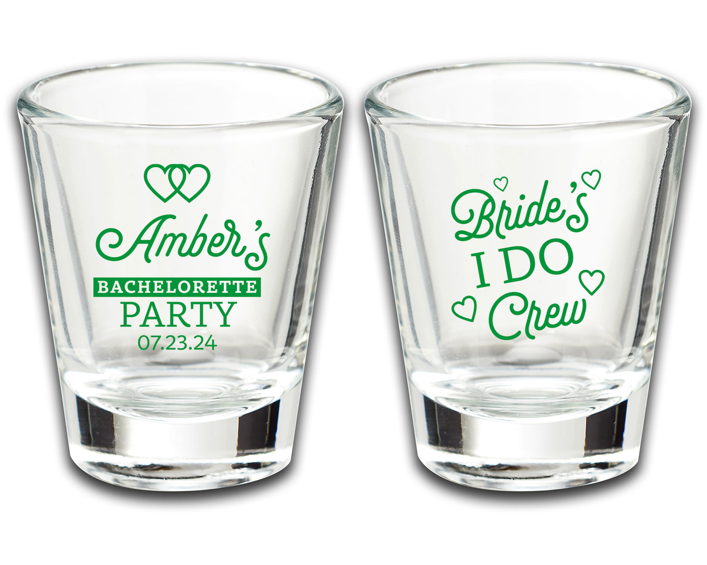 Personalized Bachelorette Shot Glasses, Bride's I Do Crew, Bridal Party Favors, Bachelorette Novelty Shot Glasses