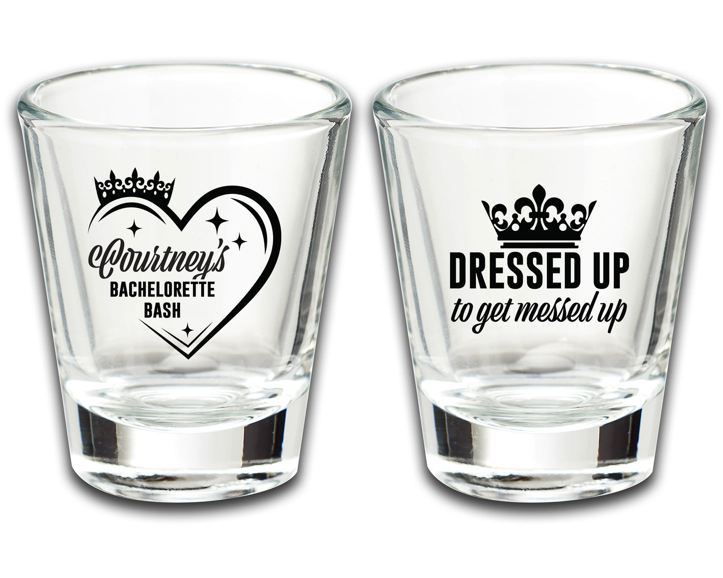 Personalized Bachelorette Shot Glasses, Bachelorette Bash, Bridal Party Favors, Bachelorette Novelty Shot Glasses