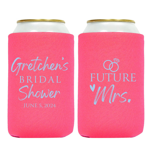 Personalized Bachelorette Party Koozies, Custom Bridal Shower Gifts, Bachelorette Party Favors