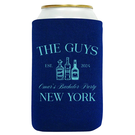 Bachelor Party Drink Sleeves, Personalized Can Coolers, Groom's Squad Gifts, Customized Groom's Name Memorabilia, The Guys