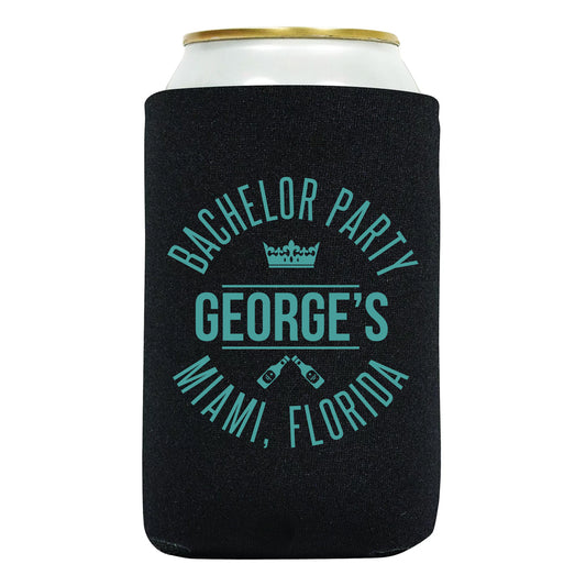 Bachelor Party Drink Sleeves, Personalized Can Coolers, Groom's Squad Gifts, Customized Groom's Name Memorabilia