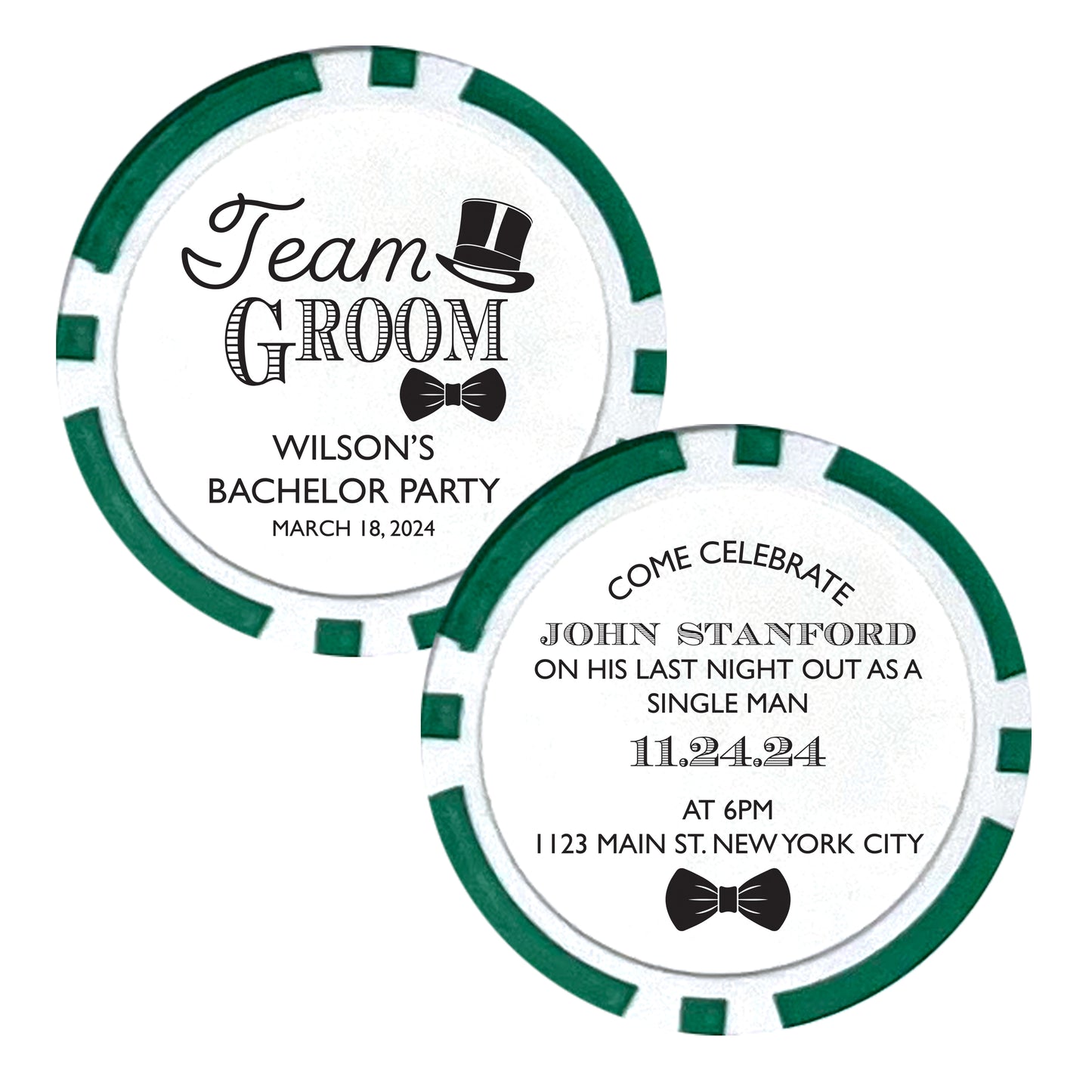 Bachelor Party Crew Souvenir Chips, 25 pcs, Bachelor Bash Invites, Personalized Souvenirs, Personalized Groom's Name Party Gifts, Last Night As A Single Man