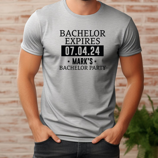 Funny Bachelor Party Shirts, RIP Single Life, Bachelor Expires, Groomsmen Keepsakes, Personalized Shirt with Name