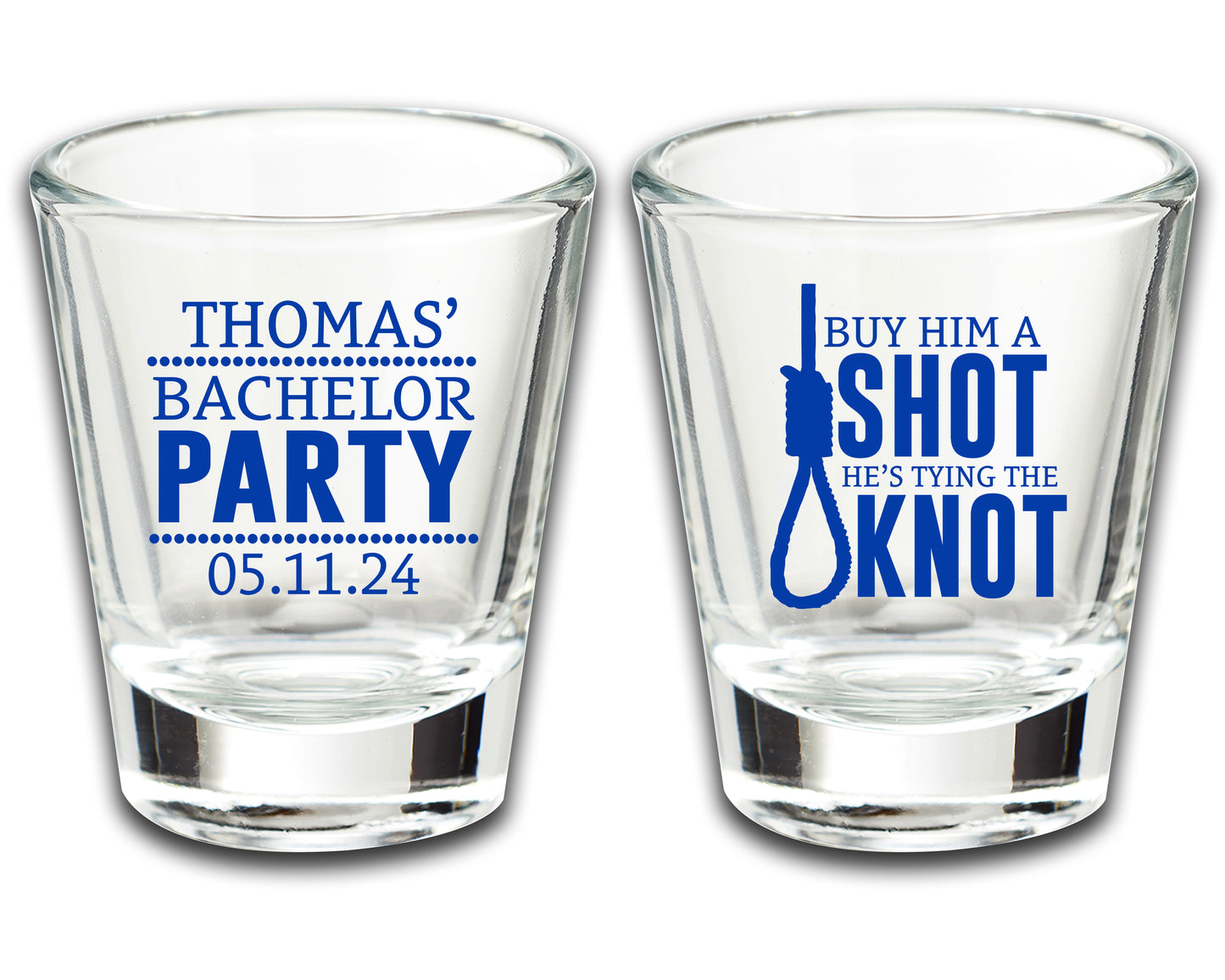 Bachelor Keepsake Shot Glasses, Wedding Shower Favors