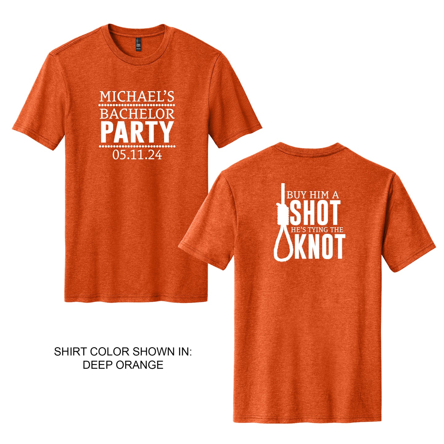 Buy Him A Shot He's Tying The Knot, Funny Bachelor Party Shirts, Personalized Bachelor Party Tees,  Groomsmen Party Favors