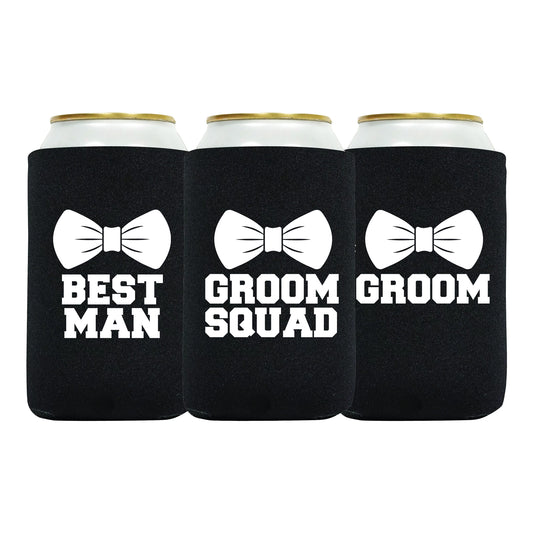 Bachelor Party Drink Sleeves, Personalized Can Coolers, Groom's Squad Gifts, Customized Groom's Name Memorabilia