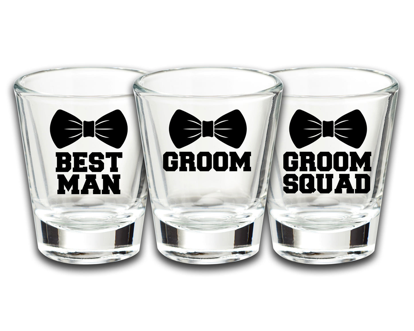 Bachelor Keepsake Shot Glasses, Groom Squad, Bestman, Wedding Shower Favors