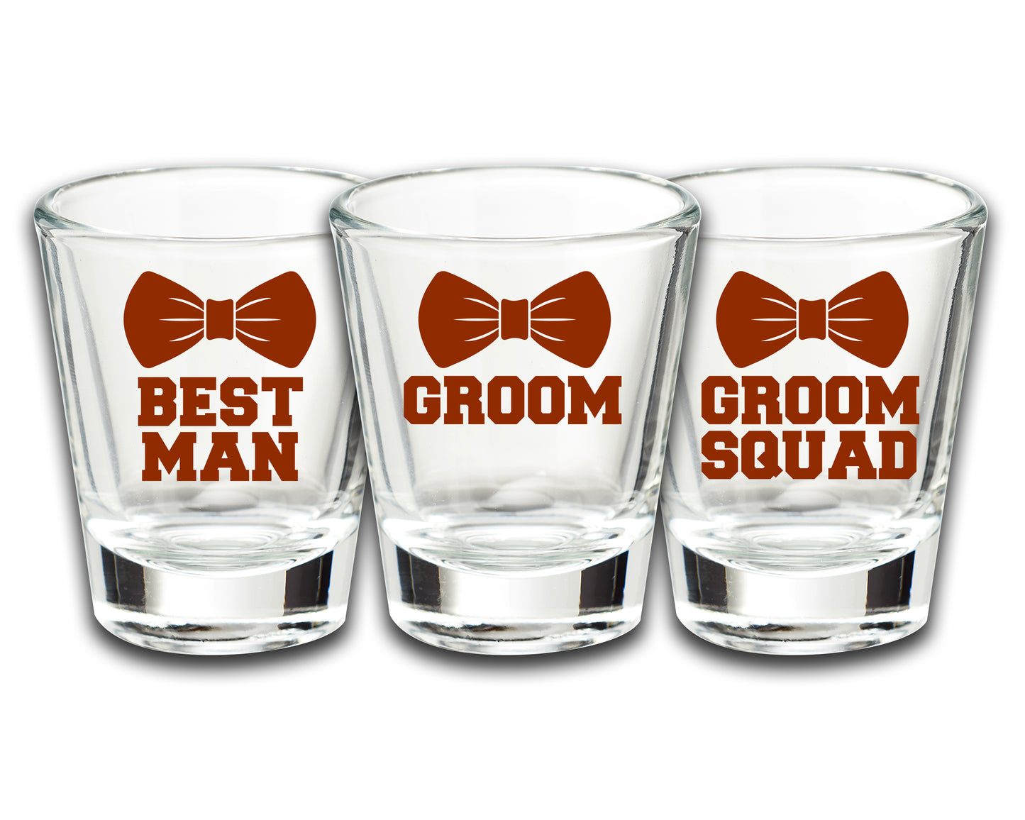 Bachelor Keepsake Shot Glasses, Groom Squad, Bestman, Wedding Shower Favors