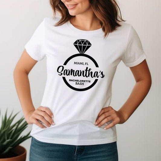 Bachelorette Party V-Neck Shirts, Bridesmaid Gift, Wedding Party Shirts, Personalized T-Shirts, Custom for Brides Bachelorette Weekend