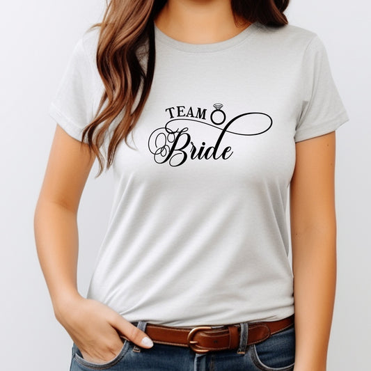 Team Bride Women's Short Sleeve Shirt, Bridesmaid TShirt, Trendy Team Bride shirts