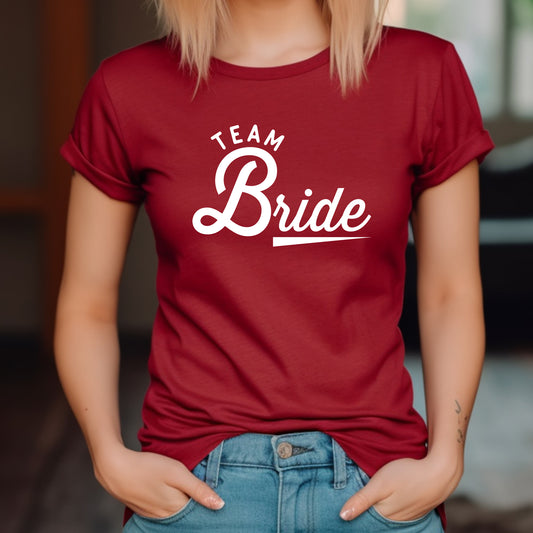 Team Bride Women's Short Sleeve Shirt, Bridesmaid TShirt, Wedding Party Tees