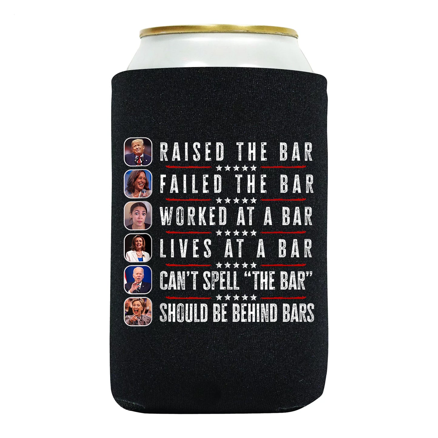 Donald Trump Shot, Raised The Bar, Failed The Bar, Trump 2024, Republican Cozies Gifts, Koozie Holder, Donald Trump Rally, Beer Can Cooler