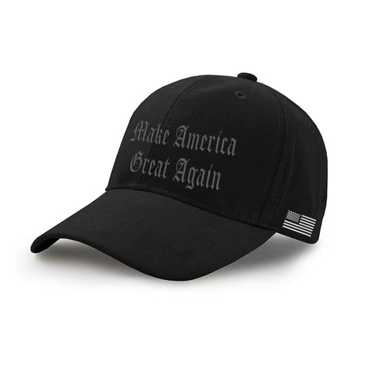 Elon Musk MAGA Hat, Dark Magahat, Black MAGA Hat with Flag, Gold Maga Hat, Goth Maga Hat,Trump Vance 2024, Political Gift,Republican Hat