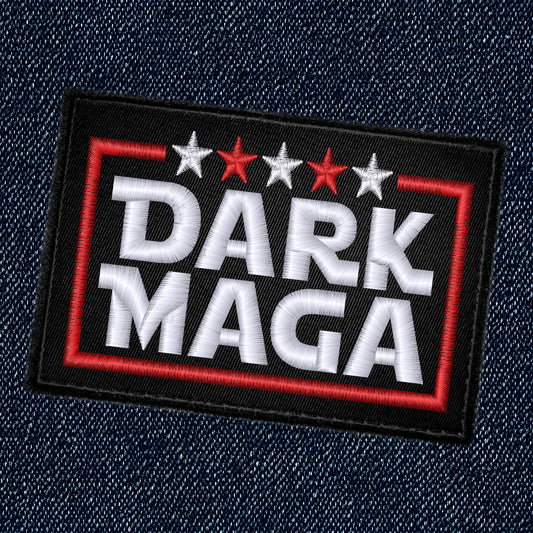 Dark Maga, Gothic MAGA, Black Maga, Trump 2024, Make America Great Again, Donald Trump Rally, Iron On Patch, Jacket Patches, Patch for Hats