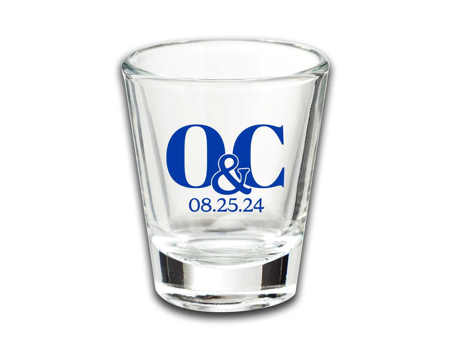 Wedding Party Favor Shot Glasses, Custom Wedding Favors Featuring Couple's Names