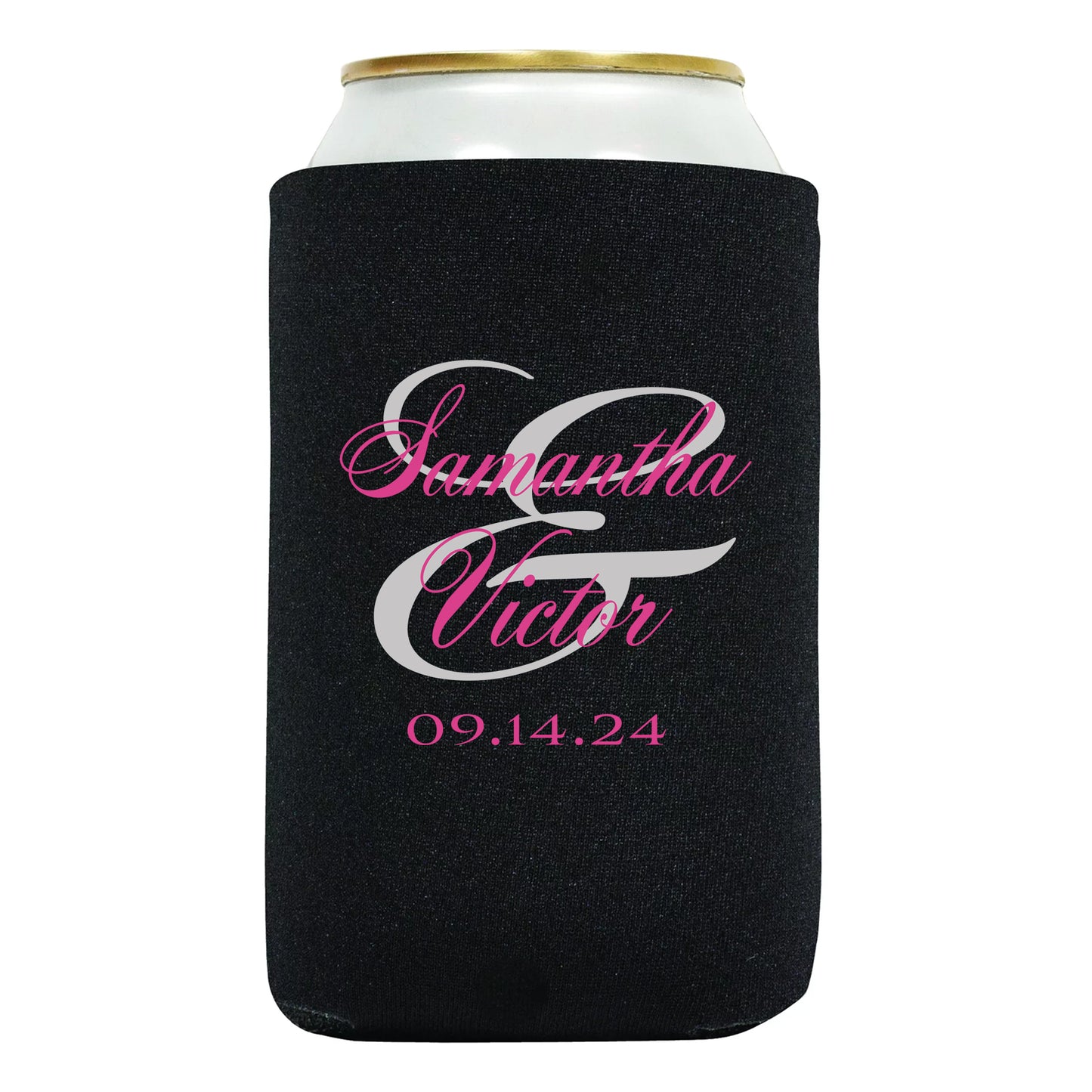 Personalized Beverage Insulators, Personalized Wedding Gifts with Couple's Names, Affordable Wedding Favors