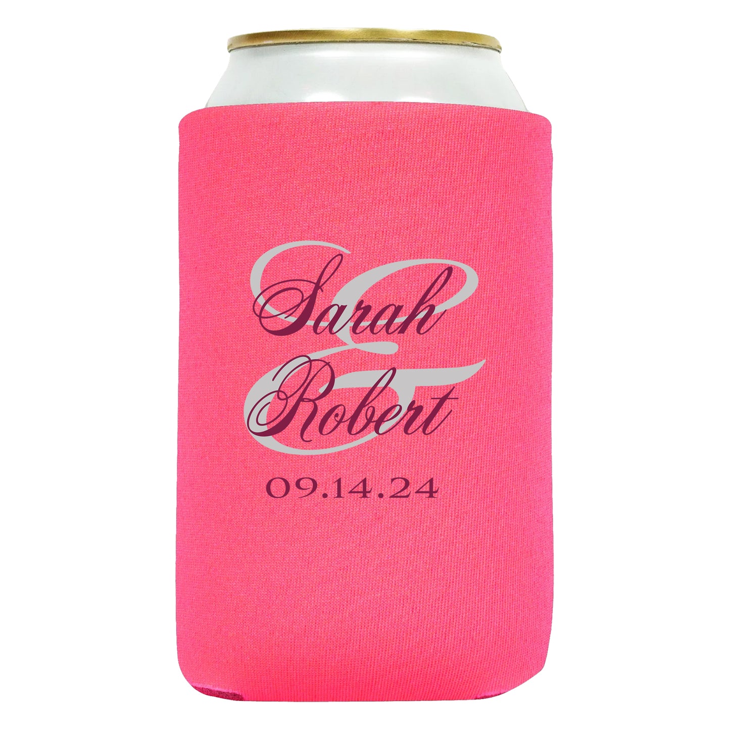 Personalized Beverage Insulators, Personalized Wedding Gifts with Couple's Names, Affordable Wedding Favors