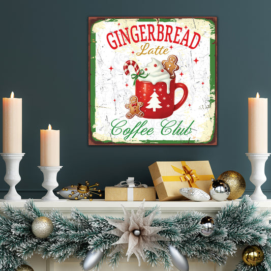 Gingerbread Christmas Decor, Christmas Sign,Metal Sign Antique, Farmhouse Decor,Christmas Wall Decor, Mantle Artwork,Vintage Christmas Decor