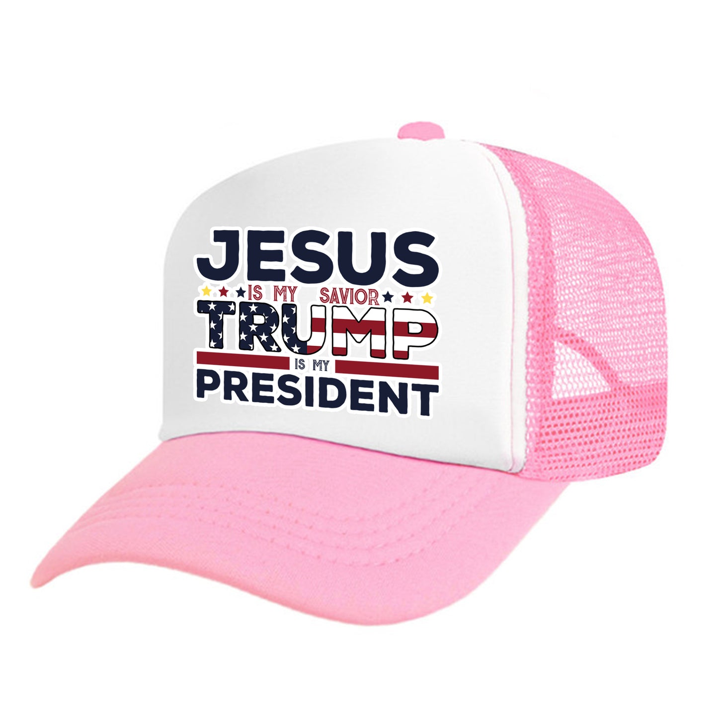 Jesus Is My Savior, Trump Is My President, Trump Trucker Hat, Trump Vance 2024, Political Gift, Republican Hat, Fight For America Hat, MAGA