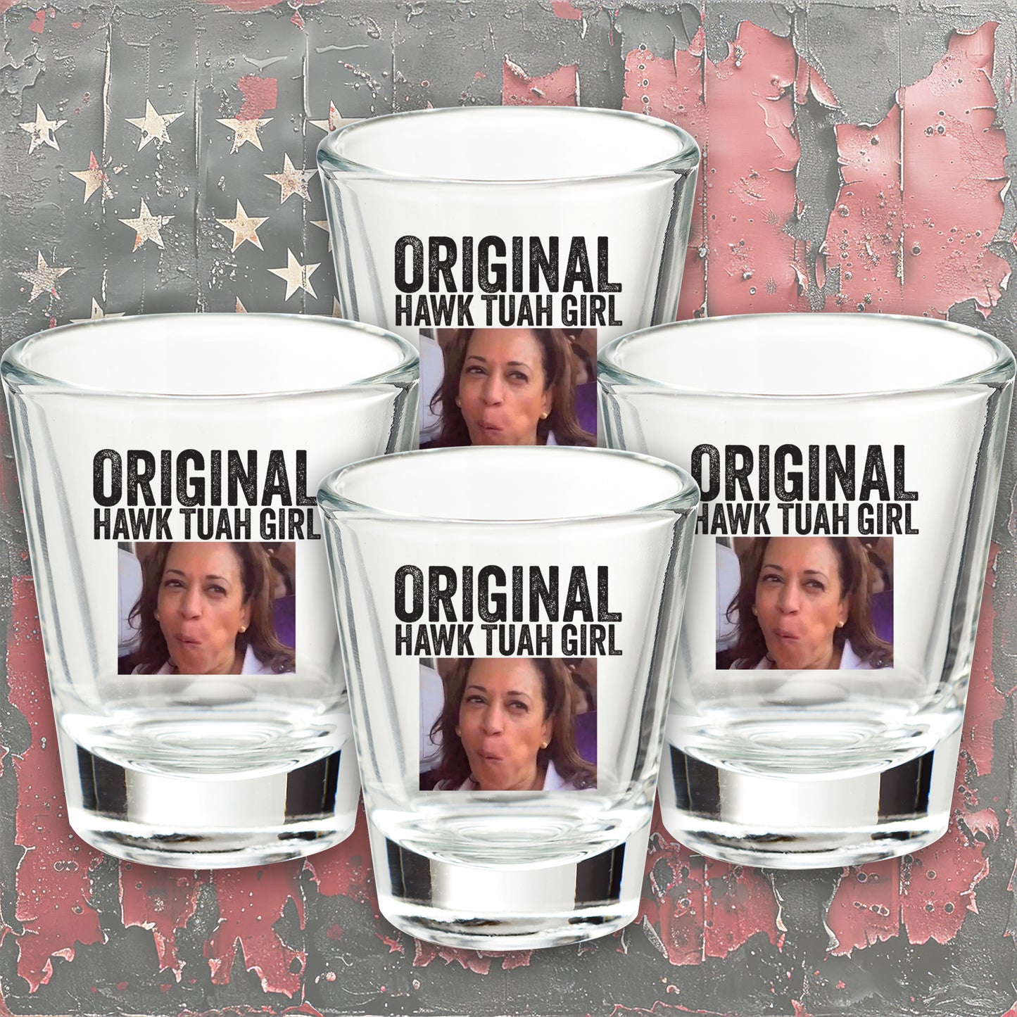 Donald Trump Shot, Trump 2024, Hawk Tuah, Kamala Harris, Shot Glass Gifts, President Shot, Trump Shooting, Political Humor, Proud Republican (Copy)