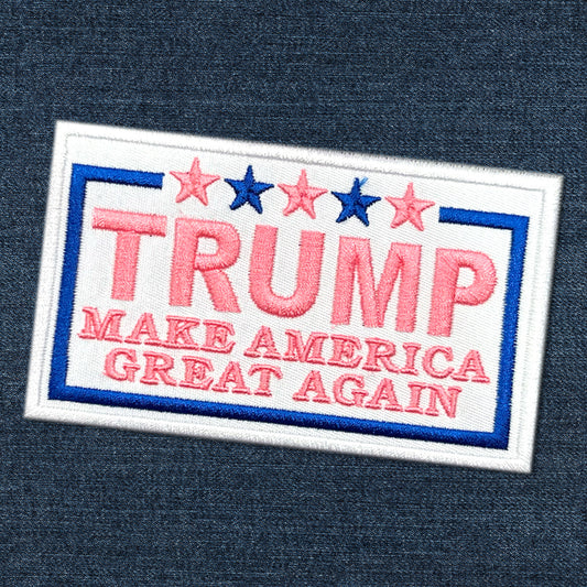 Trump 2024, Make America Great Again, President Shot, Donald Trump Rally,MAGA, Iron On Patch, Jacket Patches, Patch for Hats,Pink Trump Girl