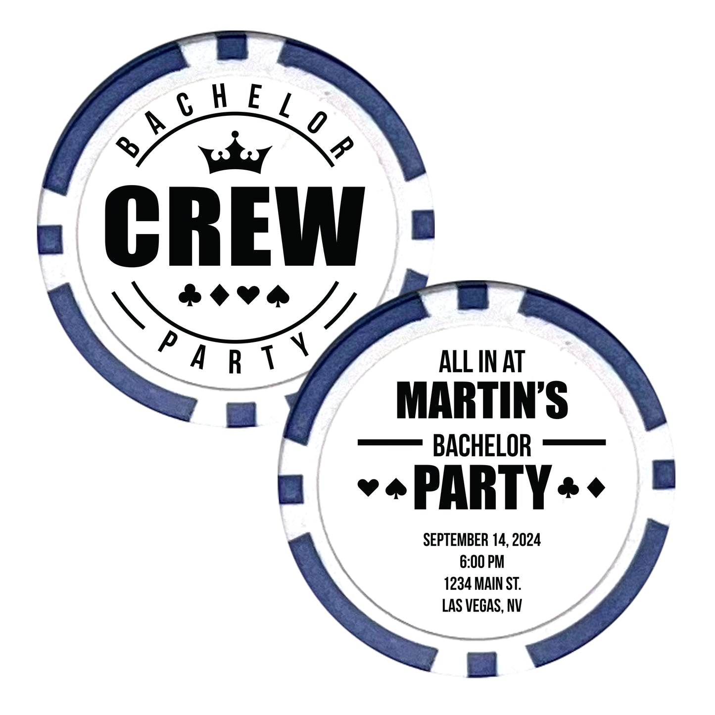 Bachelor Party Souvenir Chips, 25 pcs, Bachelor Bash Invites, Personalized Souvenirs, Last Night As A Single Man, Bachelor Party Crew