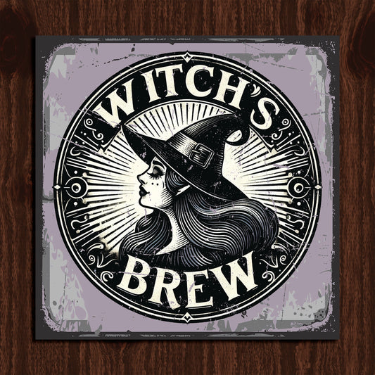 Halloween Sign, Witch's Brew Sign, Witch Sign, Pink Halloween Decor, Metal Sign Indoor/Outdoor, Gothic Home Decor, Halloween Coffee Bar Sign (Copy)